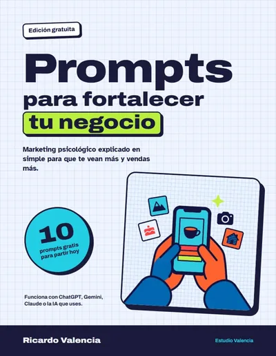 Portada del minilibro gratuito de 10 prompts