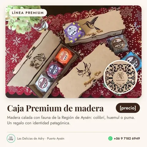 Imagen de catálogo de WhatsApp de la línea Premium de Las Delicias de Adry